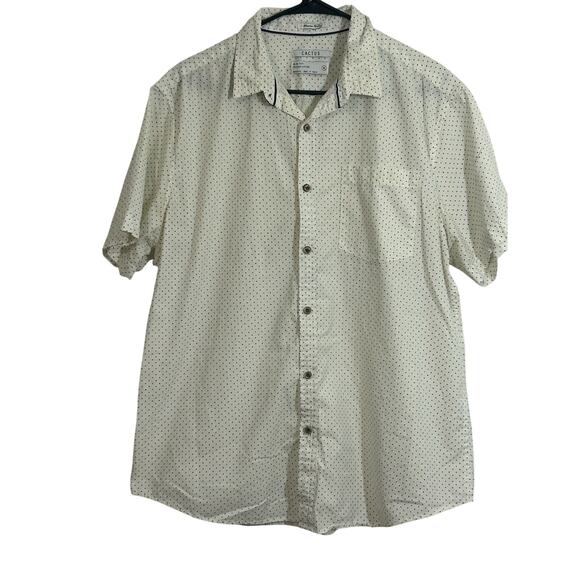 Cactus Poka dot button up shirt cotton business casual XL - Picture 1 of 7